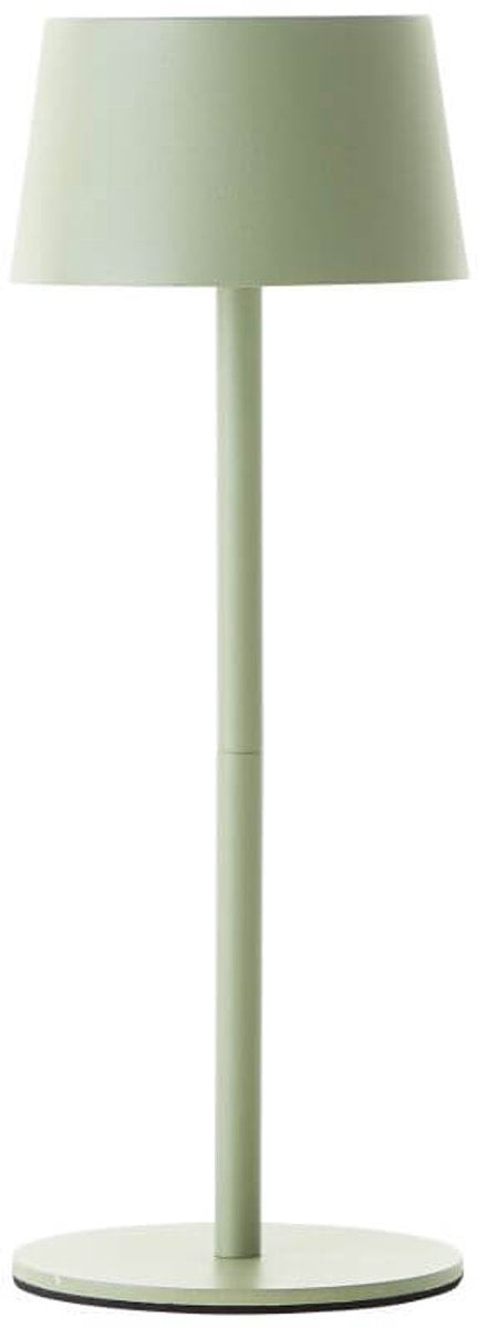 Brilliant jona - buiten tafellamp - led 2w - ø 9 cm - 170 lm - 3000k - 3-steps dimbaar - usb oplaadbaar - ip44 - groen