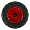 Rueda fort 480400x8llanta plastico eje rojo 13cm 2capas