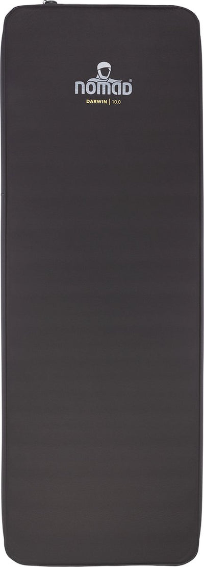 Nomad® darwin 10.0 | sleeping mat self-inflating | 198x68 | dark gray | 10 cm thickness | body shaping | comfortable camping | incl cover