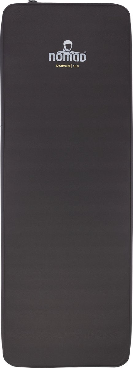 Nomad® darwin 10.0 | colchoneta para dormir autoinflable | 198x68 | gris oscuro | 10 cm de espesor | modelado del cuerpo | camping confortable | incluye funda