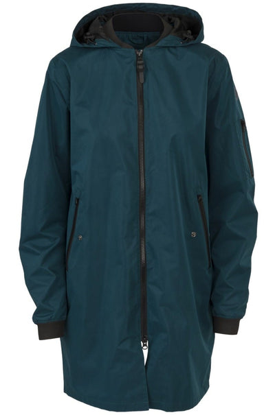 Puch long bomber raincoat urban outdoor ladies deep sea green