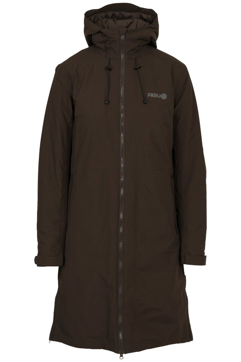 Seq ii chubasquero de invierno urbano outdoor mujer café molido