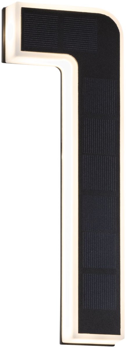 Iluminación solar LED para números de casa Paulmann, incl. batería reemplazable número 1 ip44 3000k 6lm negro