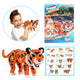 Toi-toys toi-toys 3d puzzle tiger junior 31,5 cm in schiuma arancione 121 pezzi