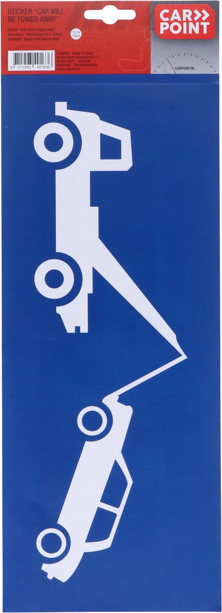 Adhesivo Carpoint disposición remolque 33,5x14cm