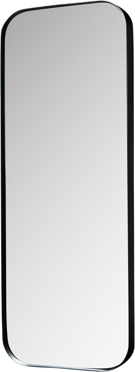 Woood doutzen spiegel - metaal - zwart - 110x40x5