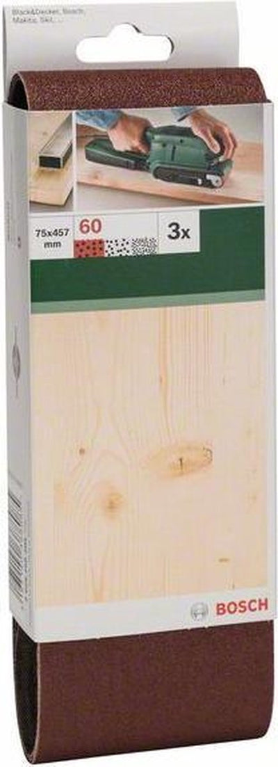 Bosch - 3-piece sanding belt set for belt sanders