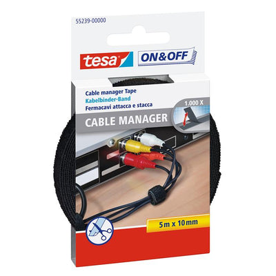 Tesa 1034989 - velcro cable 10mm clipstr | 12 pieces