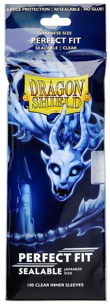 Dragonshield, maniche interne richiudibili, misura giapponese, vestibilità perfetta - yama trasparente (100 buste)