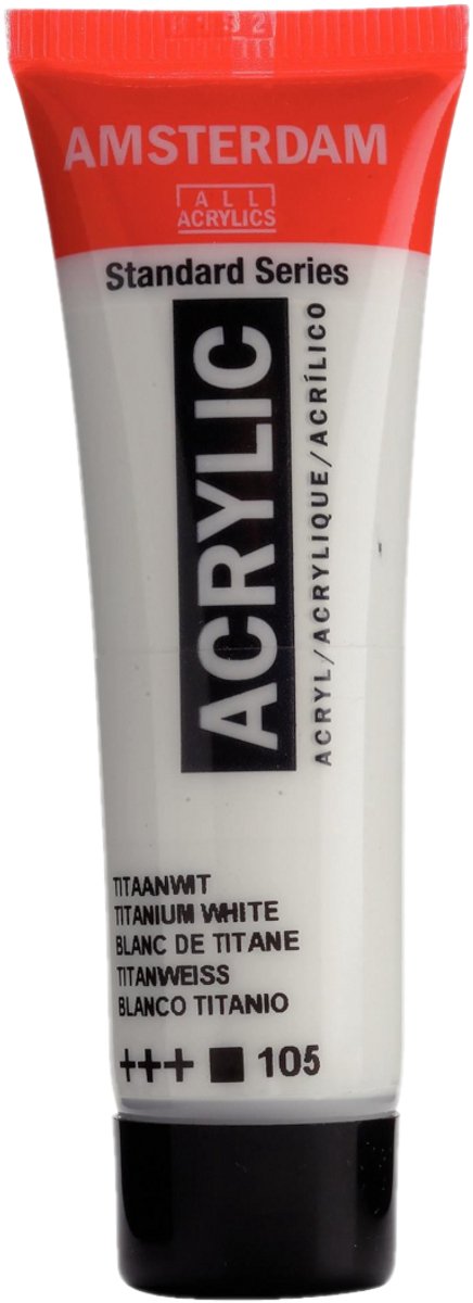 Vernice Royal Taals - acrilico - 105 - bianco titanio - Amsterdam - 20 ml