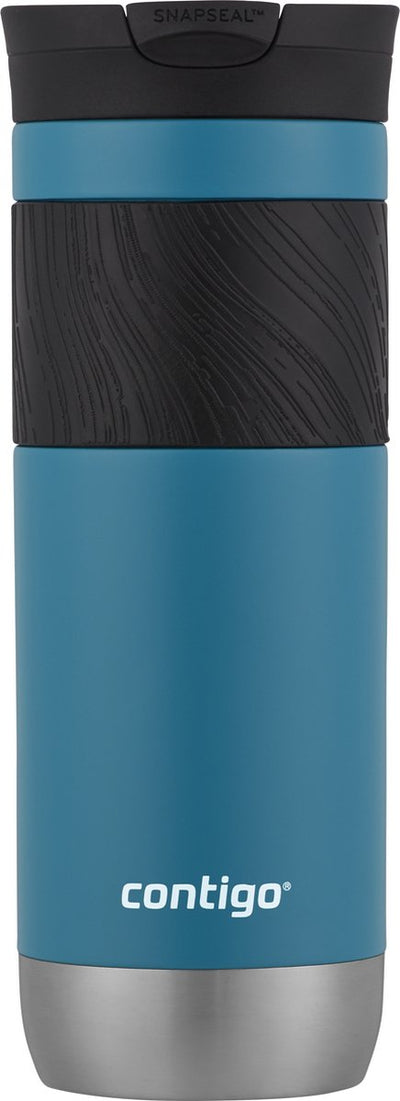 Tazza termica Contigo byron con chiusura a scatto - ginepro - 20 once - tazza isolante in acciaio inossidabile, tazza di caffè da asporto, a prova di perdite, mantiene caldo fino a 7 ore, lavabile in lavastoviglie, coperchio senza BPA