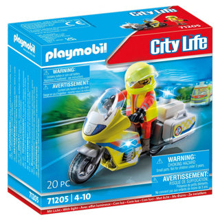 Playmobil City Life Emergency Motor Bike con luce lampeggiante 71205