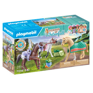 Playmobil Caballos o cascada 3 caballos con accesorios 71356