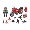 Brigada de bomberos de PlayMobil Action Heroes en el sitio del accidente 71466