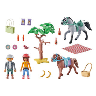 Country Playmobil che cavalca in spiaggia con Amelia e Ben 71470