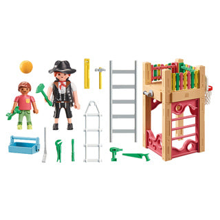 Playmobil City Life Timmerman sulla sua strada per un lavoro