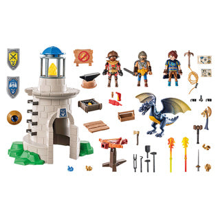 Playmobil Novelmore Ridder Tower con fabbro e drago