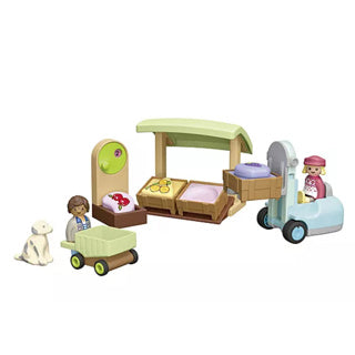 PlayMobil 1.2.3. Pista de mercado orgánico y carretilla elevadora 71691
