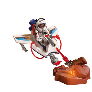 Playmobil space esa aliante spaziale | astronauta - veicolo volante con funzione di sparo e braccio di presa | esplorazione dello spazio nella scuola materna | set di giocattoli di alta qualità | divertimento per bambini dai 4 anni | 72013