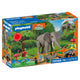 Playmobil animali amici elefante con guardiano dello zoo | set giocattolo zoo con 4 animali e accessori per recinto | per bambini dai 4 anni | 72068