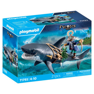 Playmobil 71793 Gigante squalo con pirata