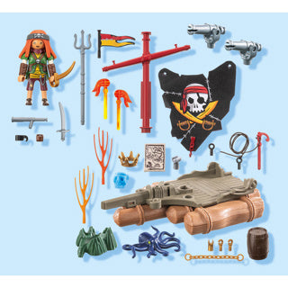 Playmobil 71794 Raft pirata con tesoro