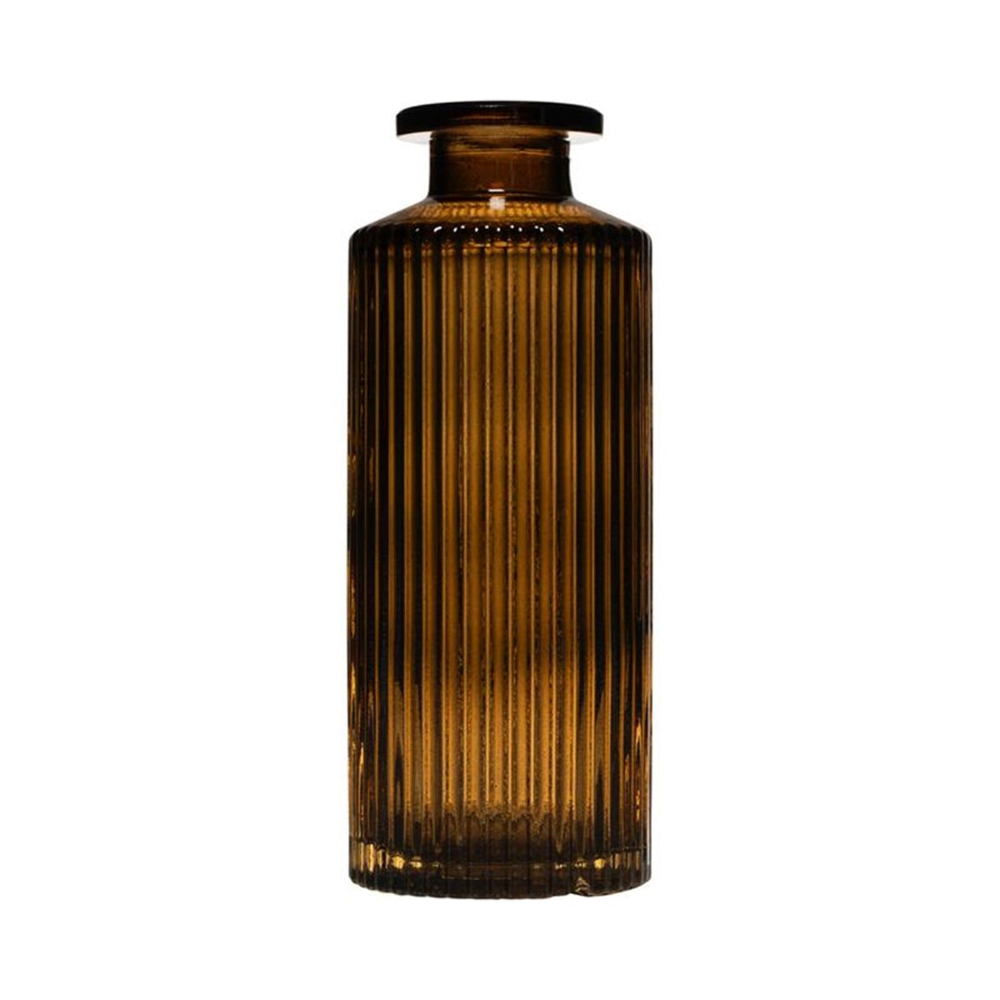Hakbijl jarrón de cristal tobi line color topo ø5,4xh13cm