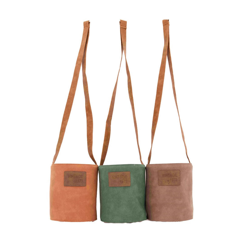 Dijk natural collections bloempot hanger ø13.5x16cm leer