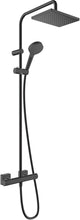 Hansgrohe vernis shape - showerpipe - 230mm maat - 1 straalfunctie - mat zwart - met thermostaat