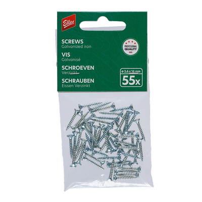 Ellen 1071703 - tornillos 1,6x25mm 55ud | 1 pieza