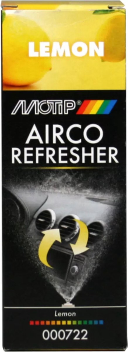 Motip 1051487 - Bomboletta spray al limone per rinfrescare l'aria condizionata 150 ml | 1 pz