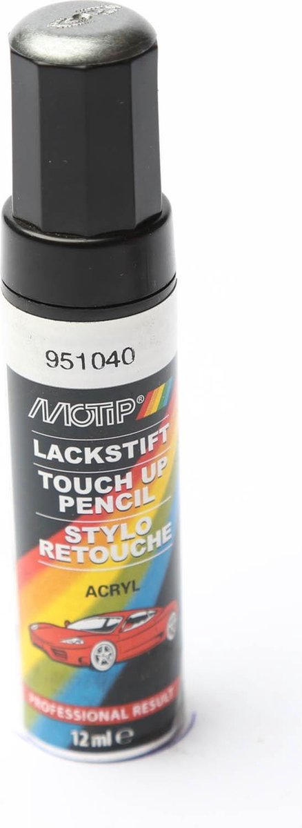 Motip 951040 - penna per vernice per auto - grigio metallizzato - 12 ml