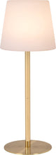 Lucide tyon - oplaadbare tafellamp binnen buiten - accu batterij - ø 15 cm - led dimbaar - 1x2w 2700k - ip65 - mat goud messing