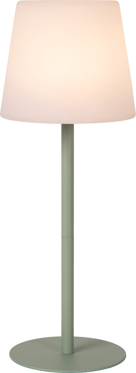 Lucide Tyon - Lámpara de mesa recargable interior exterior - batería recargable - LED regulable - 1x2w 2700k - ip65 - verde