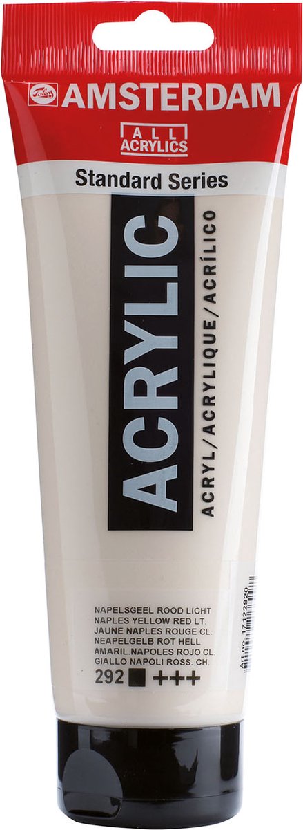 pintura acrilica amsterdam serie estandar tubo 120 ml nápoles amarillo rojo claro 292