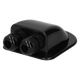 Conducto de techo negro para cableado de paneles solares.