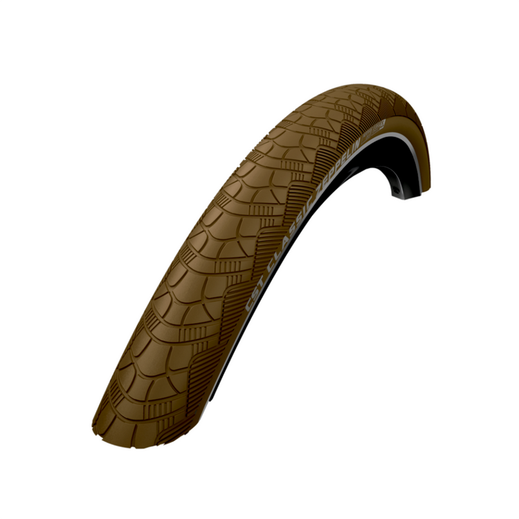 Cst buitenband zeppelin kleur: bruin met reflectie maat: 28x1.60, etrto 42-622