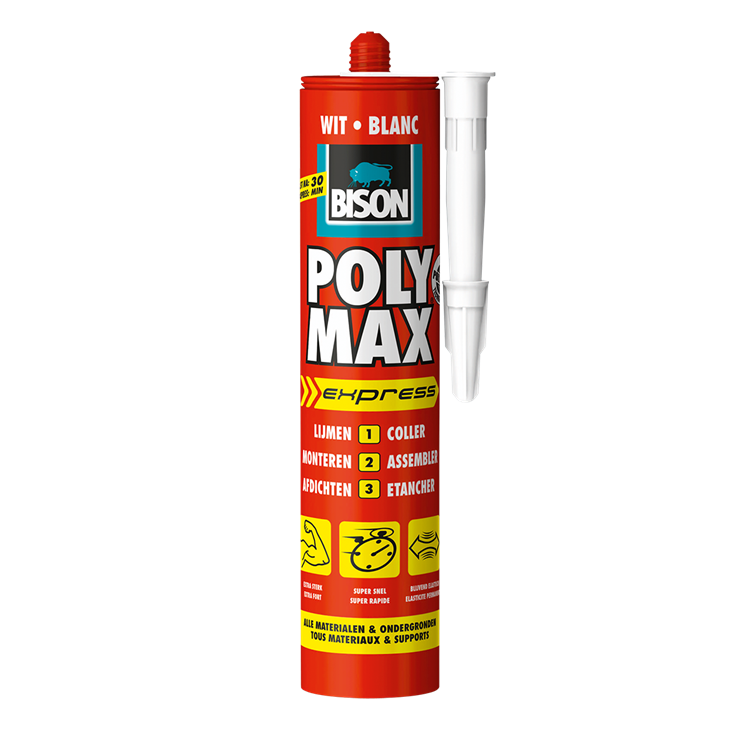Bison 1029800 - b.poly max® express 425gr bianco | 3 pezzi
