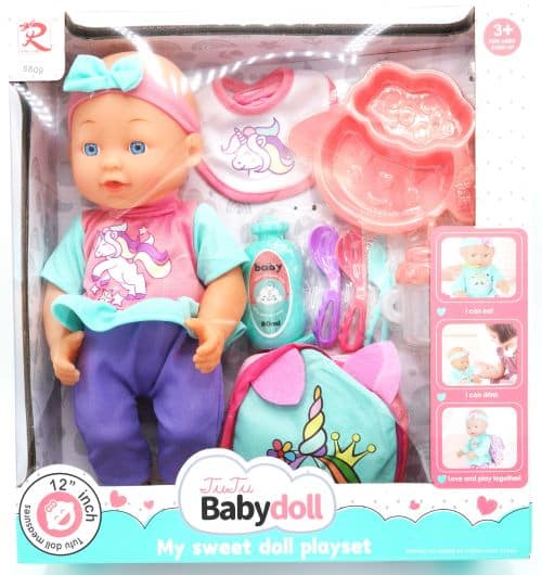 Bambola Jonotoys con accessori 26 cm