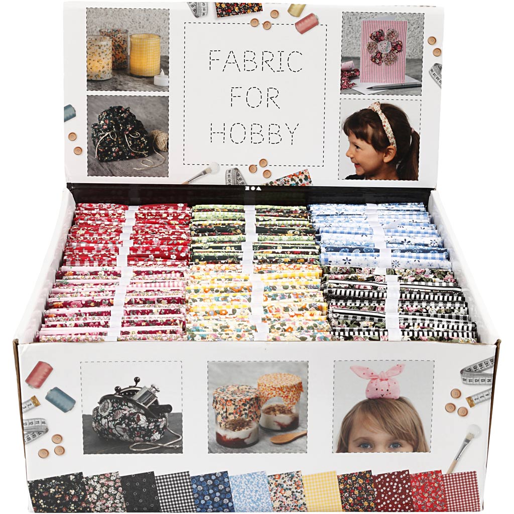 Tessuto patchwork Creative Company, misura 45x55 cm, 100 g, vari colori, 48 gomitoli 1 scatola