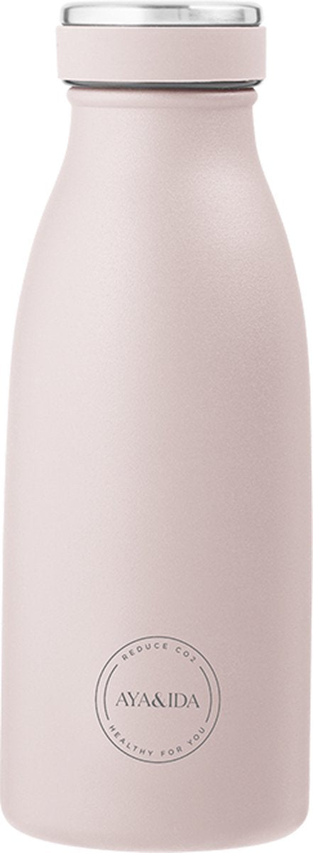 Aya ida - drinking bottle - thermosfles - waterfles - 350ml - soft rose