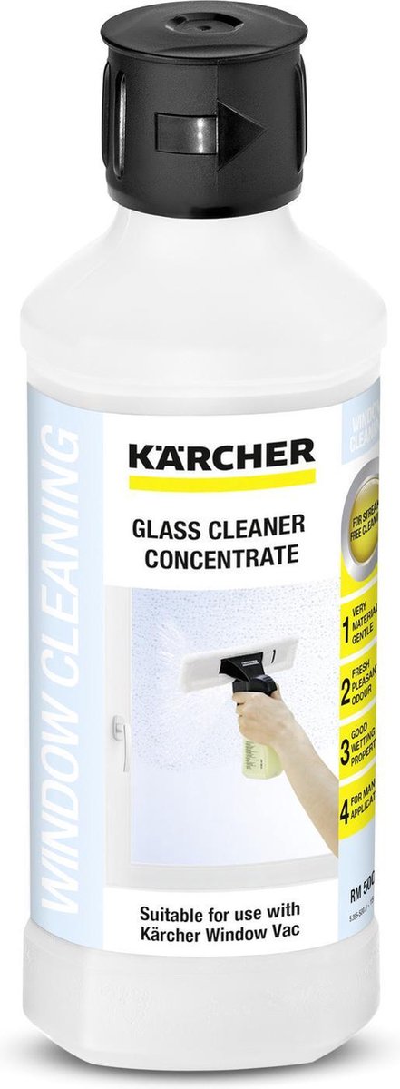 Limpiacristales Kärcher rm 500, 500 ml - limpieza sin rayas - elimina también la suciedad más resistente