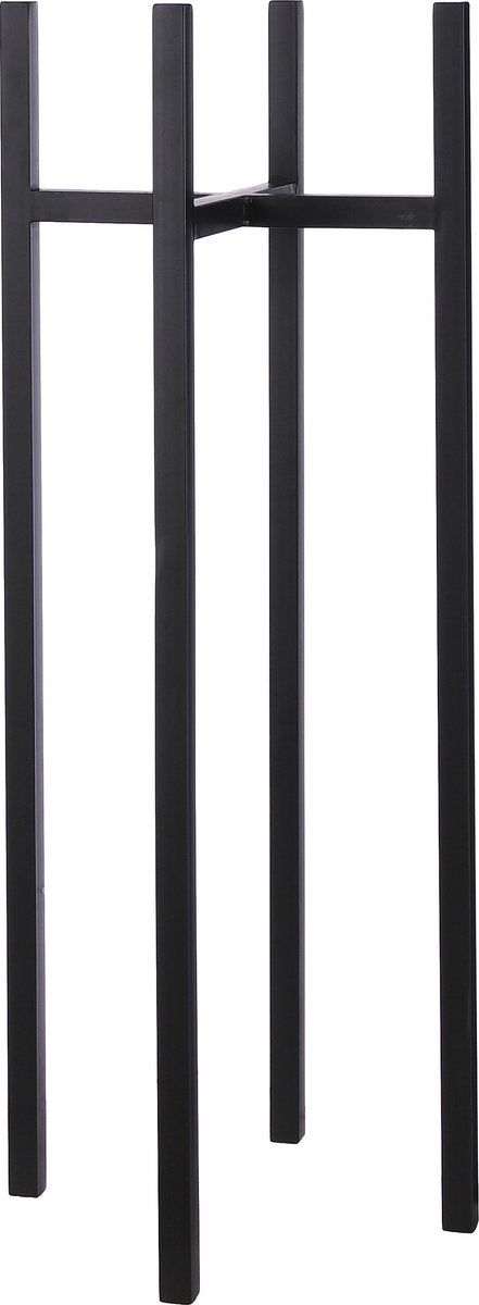 Decorazioni in mica - vaso da fiori vaso per piante rialzato standard - nero - l38 x h95 cm - metallo