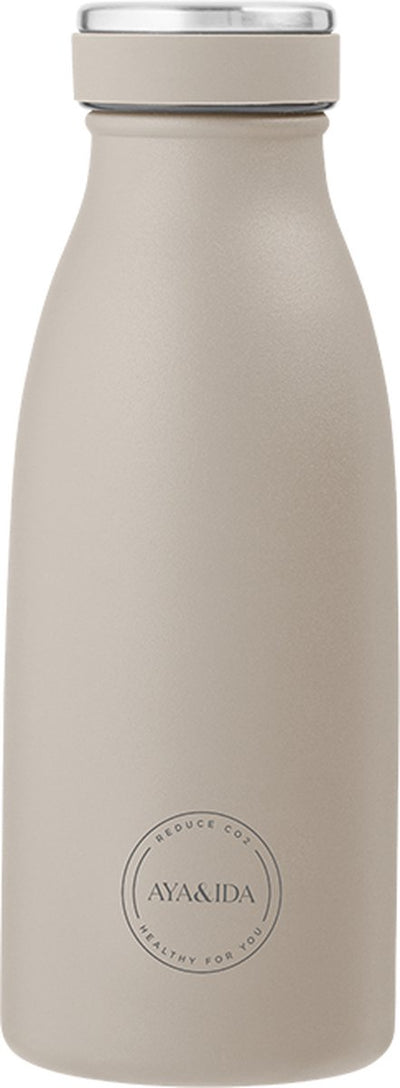 Aya ida - drinking bottle - thermosfles - waterfles - 350ml - cream beige