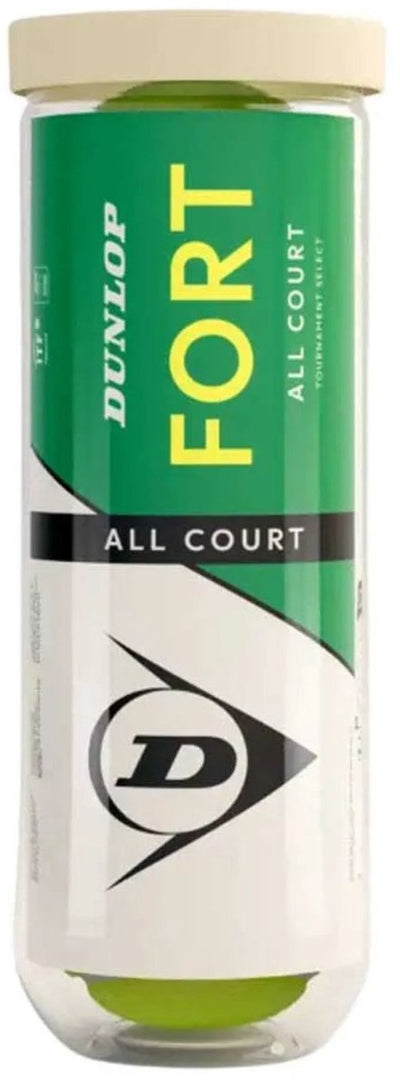 Pelotas de tenis Dunlop fort all court - tubo de 4 para todas las superficies.