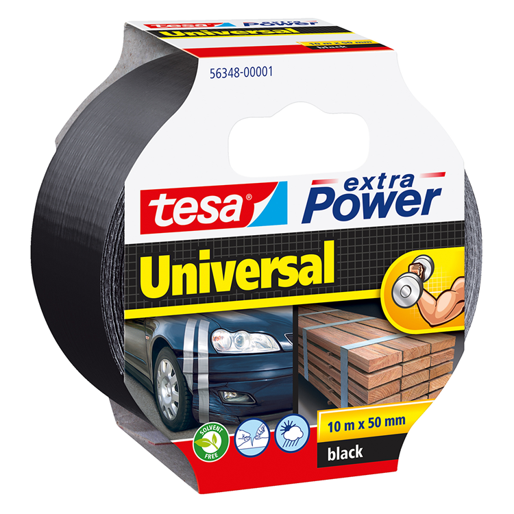 Tesa 1034987 - potenza extra 10mx50mm nero | 6 pezzi