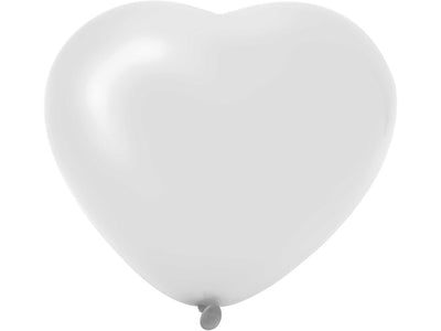 Globos corazón haza blanco 6uds