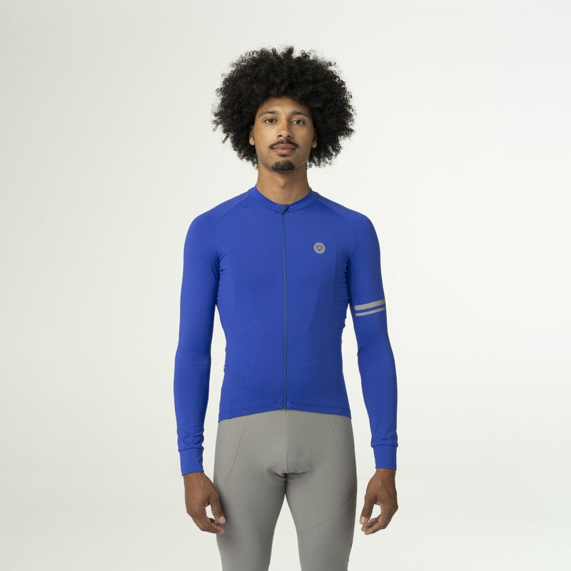 Maglia da ciclismo Solid a maniche lunghe Performance viola da uomo