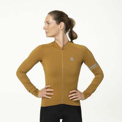Maillot ciclista liso manga larga rendimiento Armagnac señoras