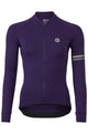 Maillot ciclista liso manga larga performance violeta mujer